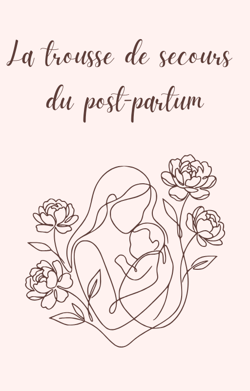 une maman qui tient son bébé dans ses bras avec des fleurs, style ligne de crayon